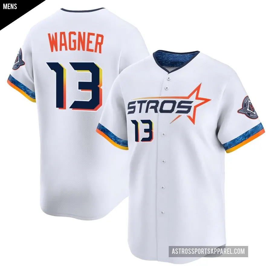 Men's Houston Astros ＃13 Billy Wagner Limited White 2025 City Connect Jersey