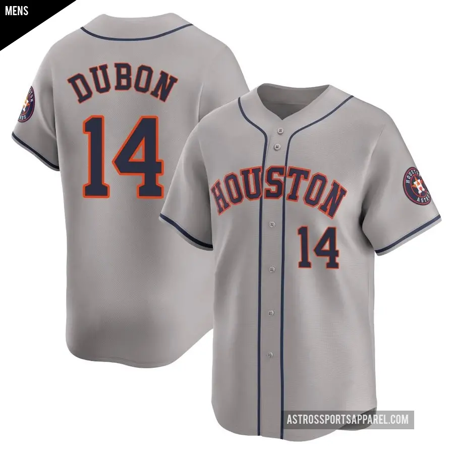 Men's Houston Astros ＃14 Mauricio Dubon Limited Gray Away Jersey