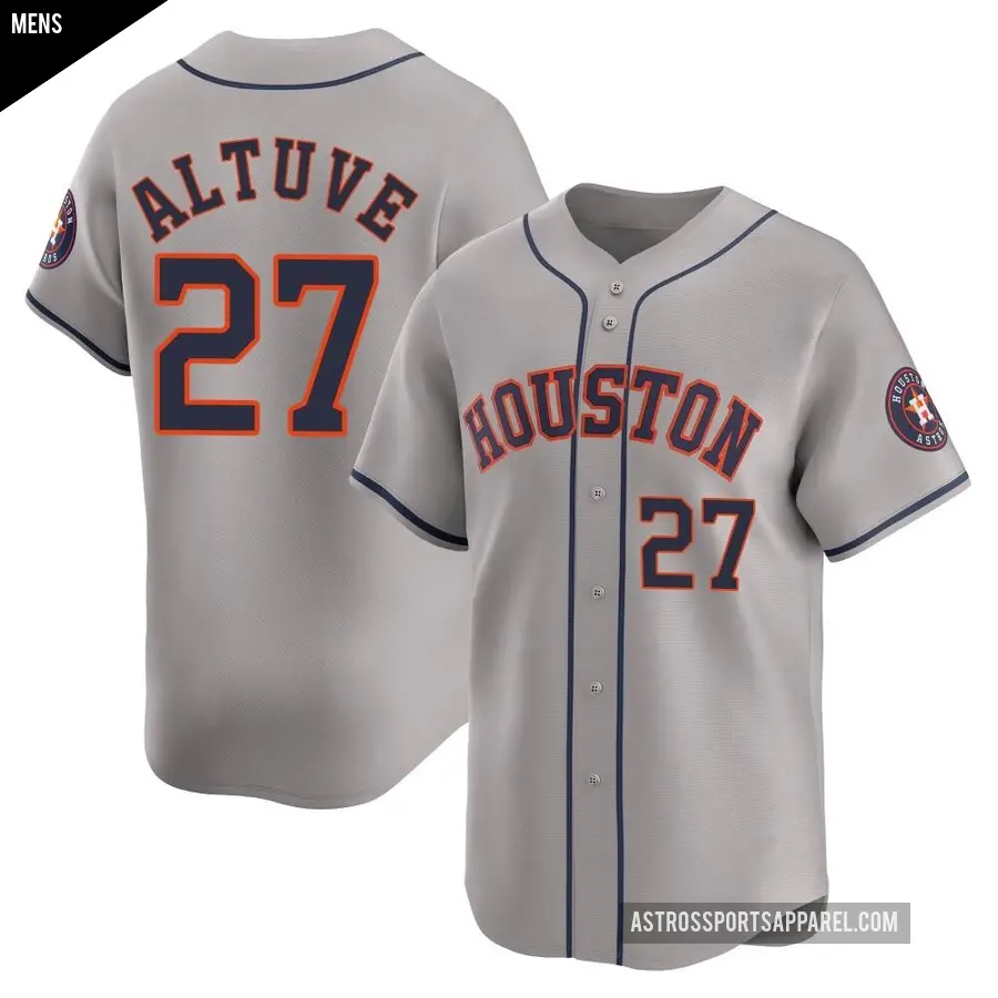 Men's Houston Astros ＃27 Jose Altuve Limited Gray Away Jersey