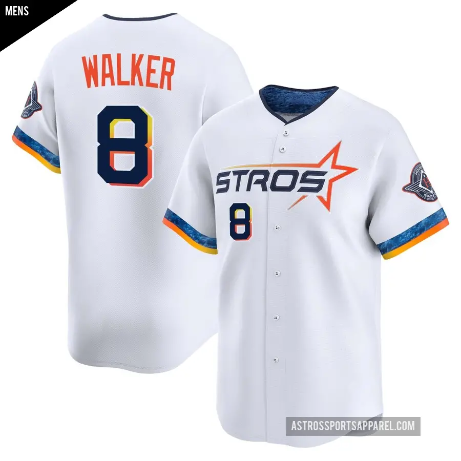 Men's Houston Astros ＃8 Christian Walker Limited White 2025 City Connect Jersey