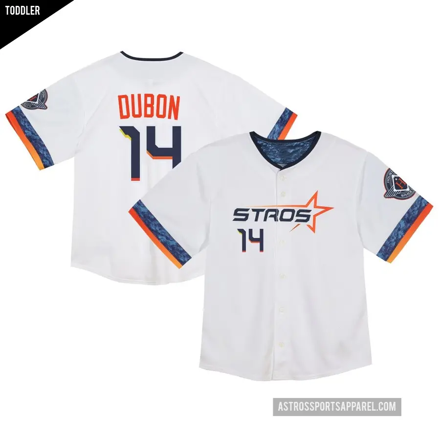 Toddler Houston Astros ＃14 Mauricio Dubon Limited White 2025 City Connect Jersey
