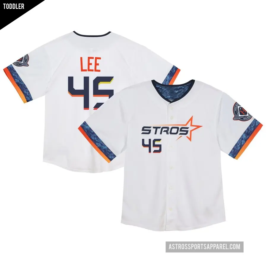 Toddler Houston Astros ＃45 Carlos Lee Limited White 2025 City Connect Jersey