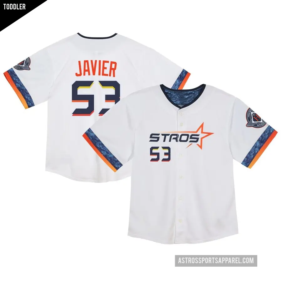 Toddler Houston Astros ＃53 Cristian Javier Limited White 2025 City Connect Jersey