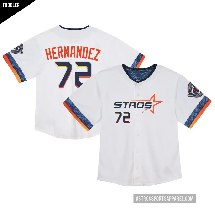 Toddler Houston Astros ＃72 Nick Hernandez Limited White 2025 City Connect Jersey