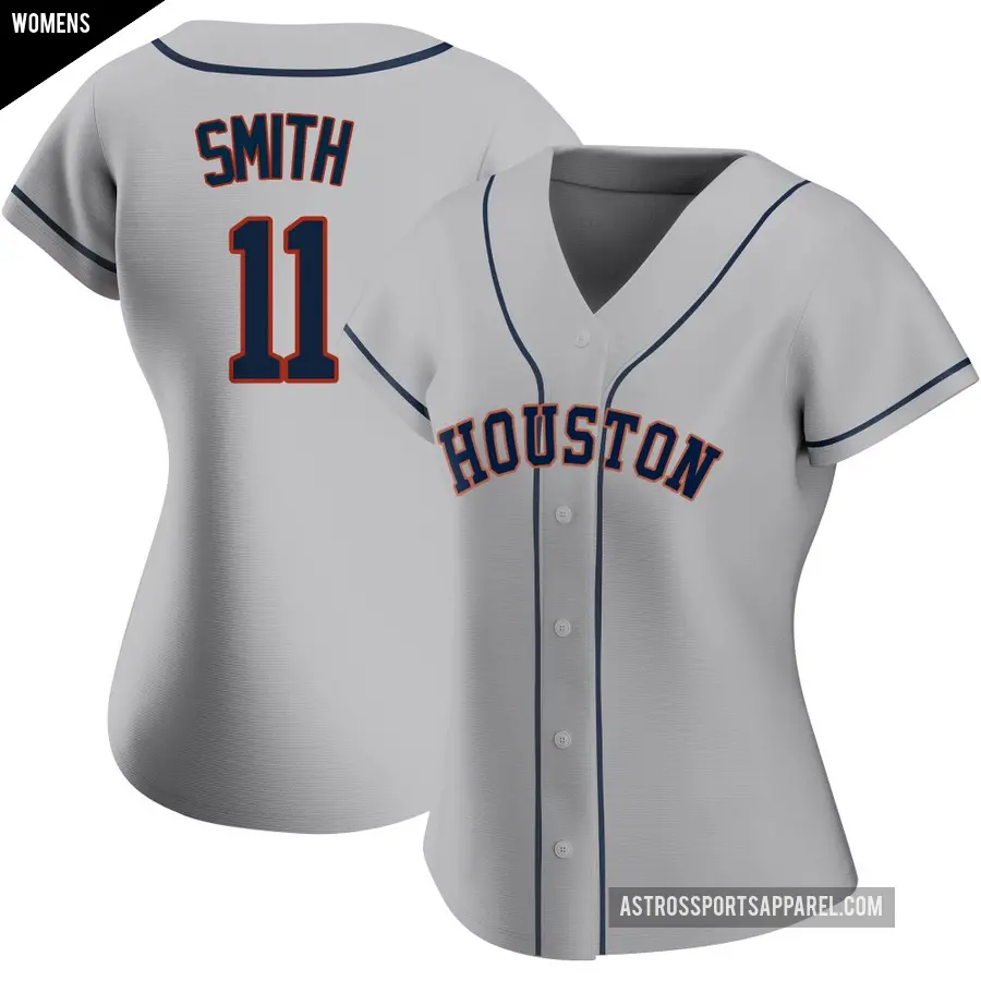 Women's Houston Astros ＃11 Cam Smith Replica Gray Road 2020 Jersey