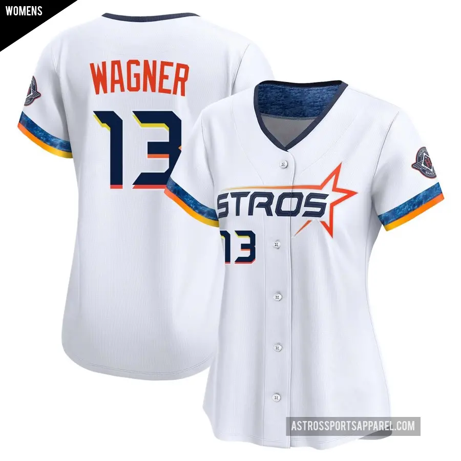 Women's Houston Astros ＃13 Billy Wagner Limited White 2025 City Connect Jersey