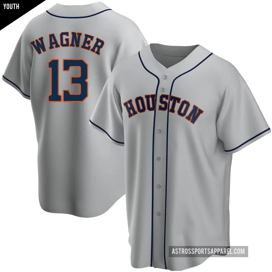 Youth Houston Astros ＃13 Billy Wagner Replica Gray Road Jersey